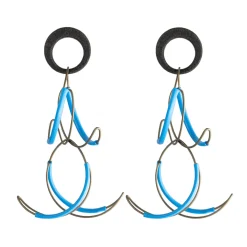 Tomfoolery Steel Circle Twist Drop Stud Earrings Clearance