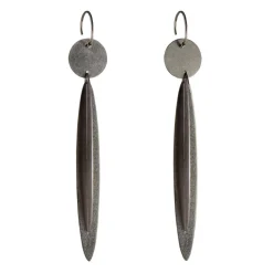Tomfoolery Steel Oval Slide Drop Earrings Fashion