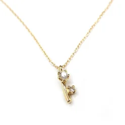 Tomfoolery Stem Of Flower Necklace with White Diamond Fashion