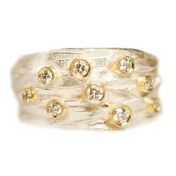 Tomfoolery Sterling Silver & Diamond Wrap Ring Outlet
