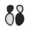Tomfoolery Stone Earrings Silver & Black Best