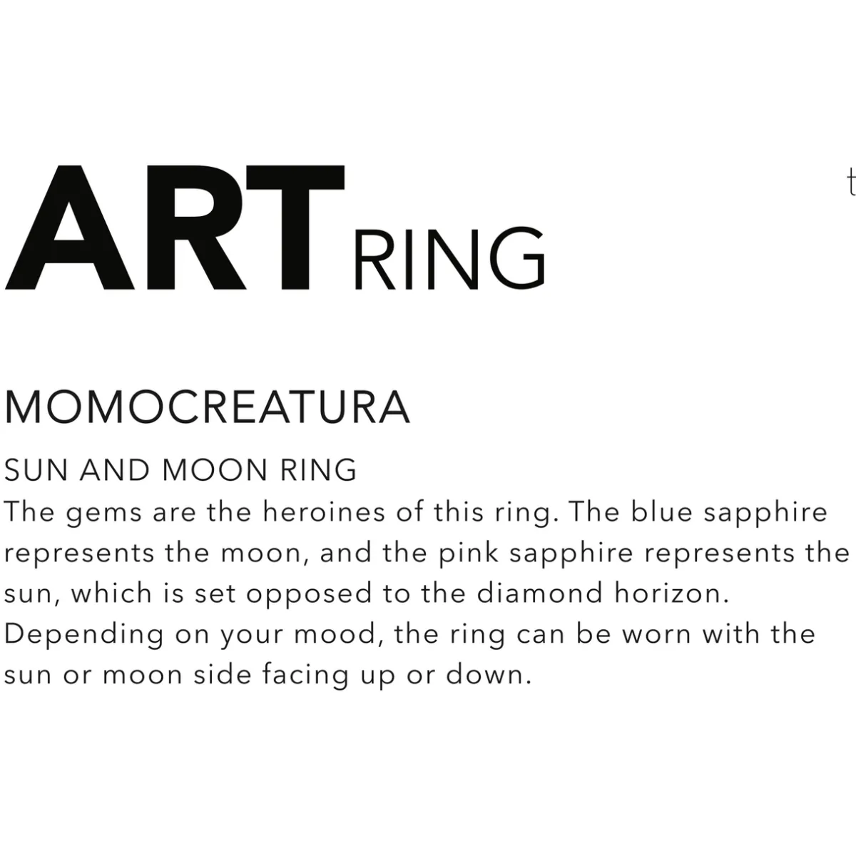 Tomfoolery Sun and Moon Art Ring Sale