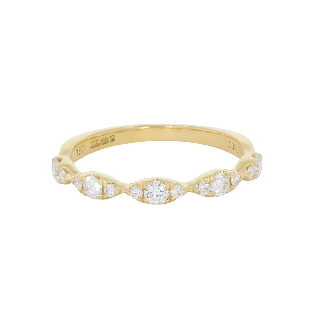 Tomfoolery Sylva Diamond Half Eternity Ring New