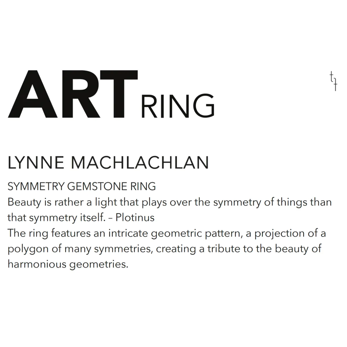 Tomfoolery Symmetry Art Ring Clearance