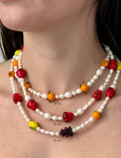 Tomfoolery Tangerine Pearl Choker Necklace Sale