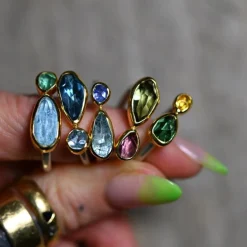 Tomfoolery Tanzanite & Aquamarine Two Stone Ring Discount