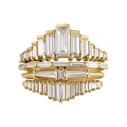 Tomfoolery Tapered Diamond Cluster Ring Clearance