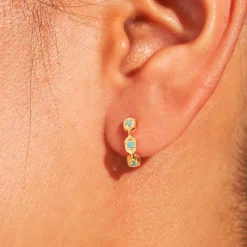 Tomfoolery Tara Turquoise Creole Hoops Best