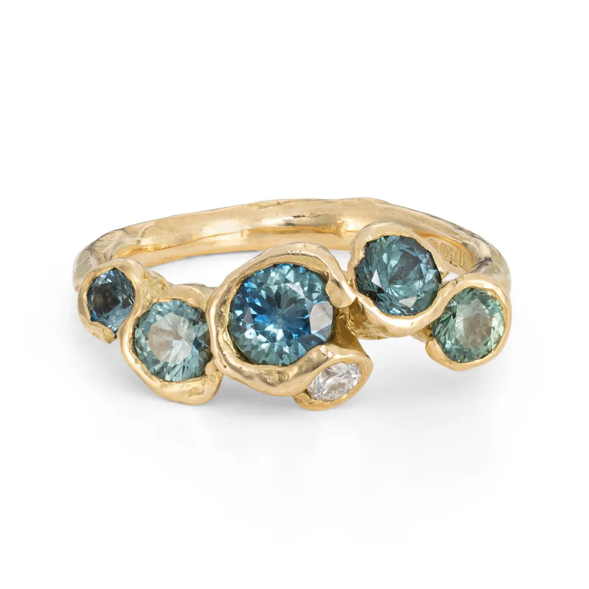 Tomfoolery Teal Porth Sapphire Ring Clearance