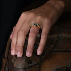 Tomfoolery Teal Porth Sapphire Ring Clearance
