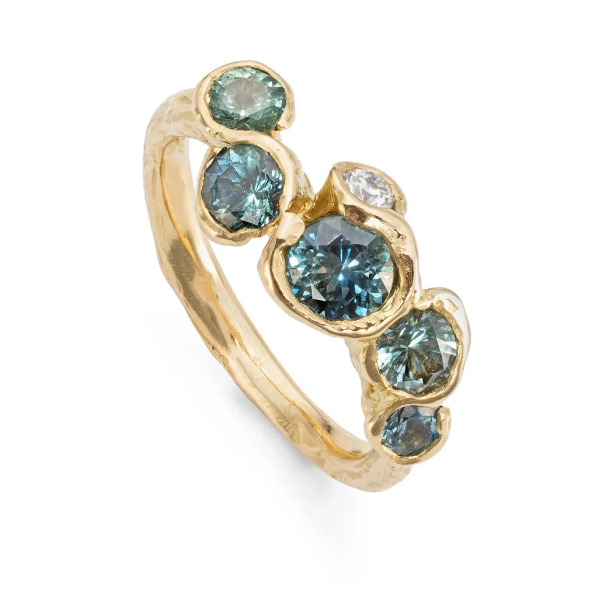 Tomfoolery Teal Porth Sapphire Ring Clearance