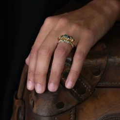 Tomfoolery Teal Porth Sapphire Ring Clearance