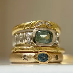 Tomfoolery Teal Sapphire Band Clearance