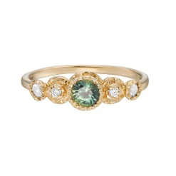 Tomfoolery Teal Sapphire Encounter Ring Discount