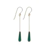 Tomfoolery Teal Tear Glass Bead Drop Earrings Discount