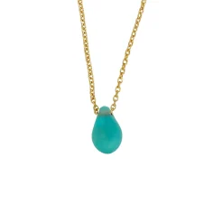Tomfoolery Teardrop  Necklace Gold Filled Clearance