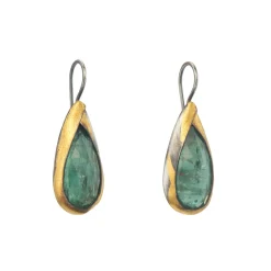 Tomfoolery Teardrop Rim Kyanite Drop Earrings Outlet