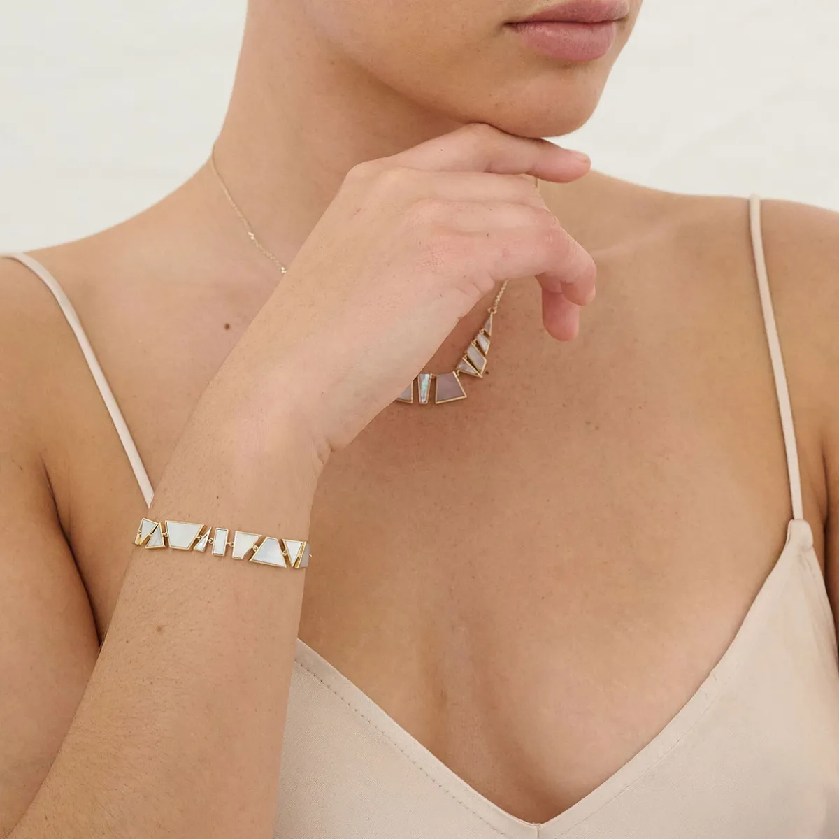 Tomfoolery Tesserae Large Pearl Inlay Mini Bracelet Online