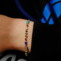 Tomfoolery Tesserae Rainbow Gemstone Bracelet Discount