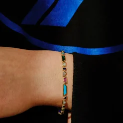 Tomfoolery Tesserae Rainbow Gemstone Bracelet Discount