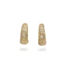 Tomfoolery Textured Gold & Diamond Hoops New