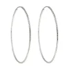 Tomfoolery Textured Large Silver Hoop 50mm Best