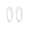 Tomfoolery Textured Midi Silver Hoop 30mm Online