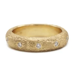 Tomfoolery Textured Round Eternity Band Discount
