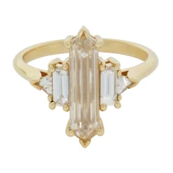 Tomfoolery TF Exclusive Champagne Theda Hex Ring Discount