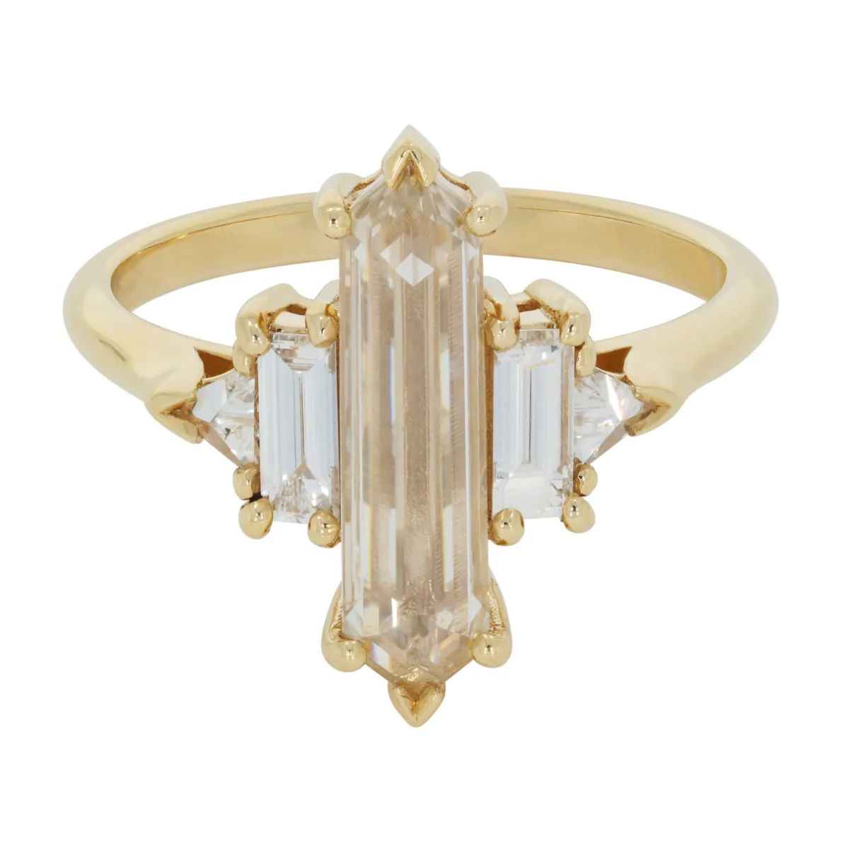 Tomfoolery TF Exclusive Champagne Theda Hex Ring Discount