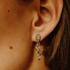 Tomfoolery tf Exclusive Diamond & Sapphire Three Drop Earrings Sale