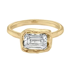 Tomfoolery tf Exclusive East To West Emerald Lab Diamond Ring Online