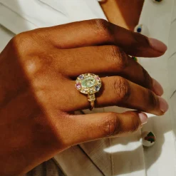 Tomfoolery tf Exclusive Emerald & Sapphire Kaleidoscope Ring Online