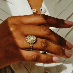 Tomfoolery tf Exclusive Emerald & Sapphire Kaleidoscope Ring Online