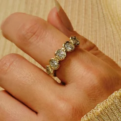Tomfoolery tf Exclusive Five Stone Oval Lab Diamond Ring Outlet