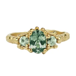 Tomfoolery tf Exclusive Green Sapphire Trio Ring Outlet