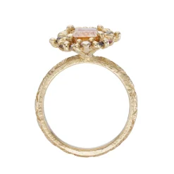 Tomfoolery tf Exclusive Morganite & Diamond Confetti Halo Ring Hot