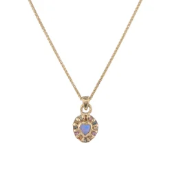 Tomfoolery tf Exclusive Opal & Sapphire Heart Pendant Outlet