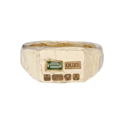 Tomfoolery tf Exclusive Peti Hallmark Green Sapphire Signet Ring Hot