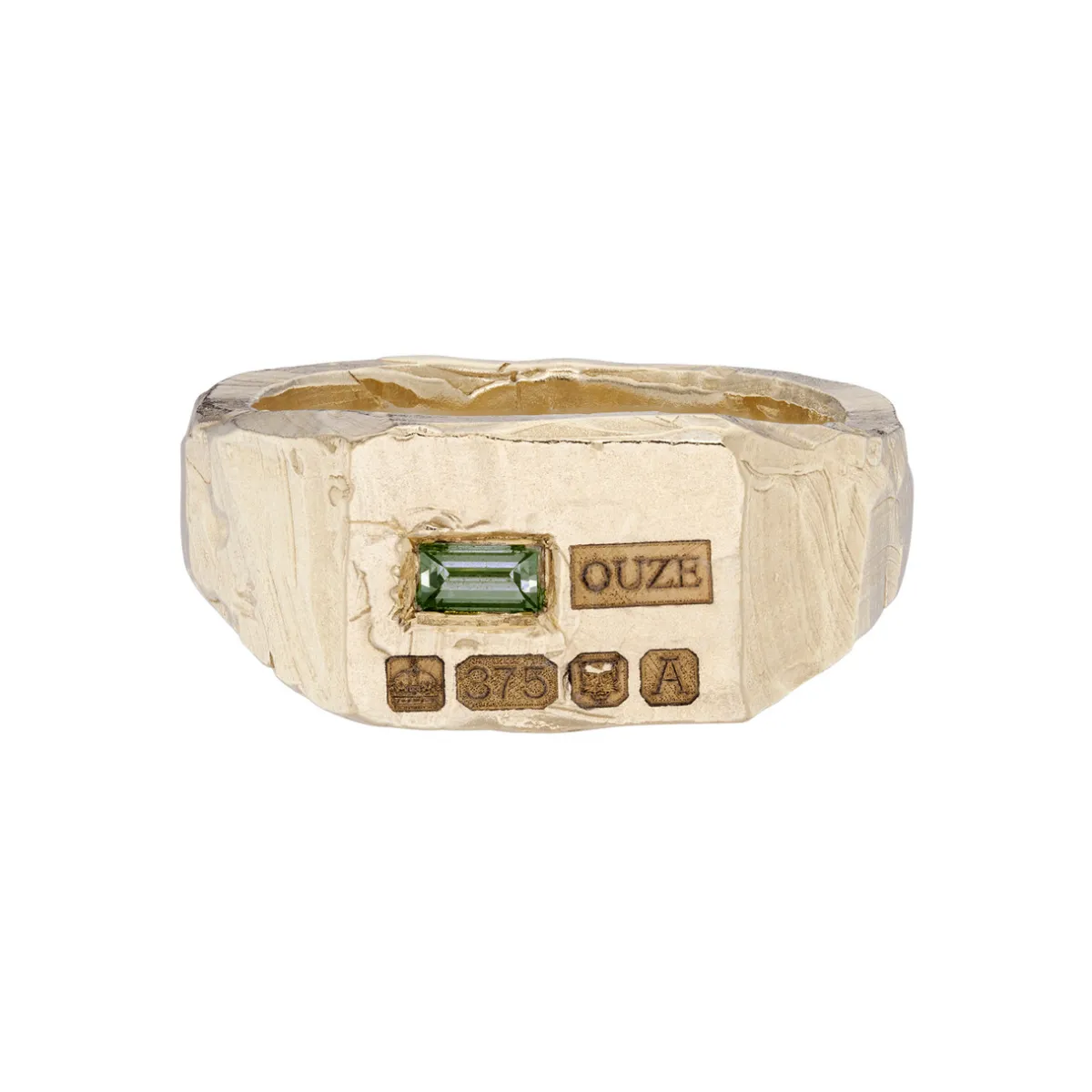 Tomfoolery tf Exclusive Peti Hallmark Green Sapphire Signet Ring Hot