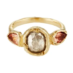Tomfoolery tf Exclusive Three Stone Diamond & Tourmaline Ring Outlet