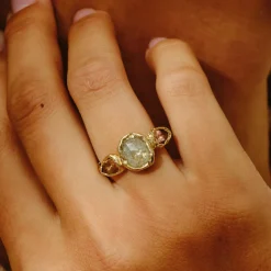 Tomfoolery tf Exclusive Three Stone Diamond & Tourmaline Ring Outlet
