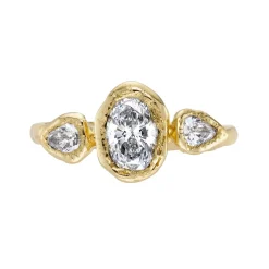 Tomfoolery tf Exclusive Three Stone Oval & Pear Lab Diamond Ring Hot
