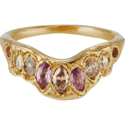 Tomfoolery tf Exclusive V Shaped Marquise Peach Ring New