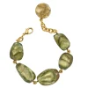 Tomfoolery Thais Olive Green Resin Statement Bracelet Clearance