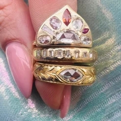 Tomfoolery The Mariam Multi Gemstone Shield Ring Fashion