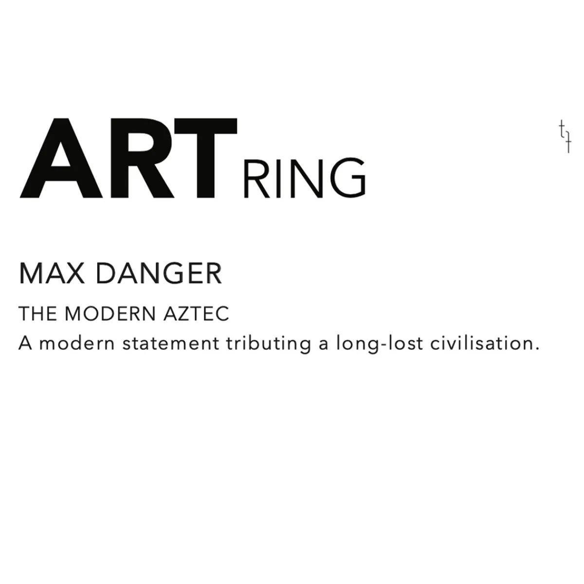 Tomfoolery The Modern Aztec Art Ring Online