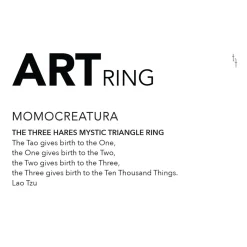 Tomfoolery Three Hares Mystic Triangle Art Ring Outlet