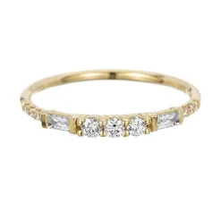 Tomfoolery Three Round Diamond Baguette Equilibrium Ring Best