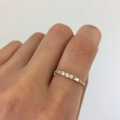 Tomfoolery Three Round Diamond Baguette Equilibrium Ring Best